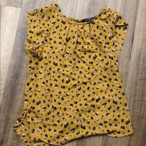 Alice blue mustard colored blouse